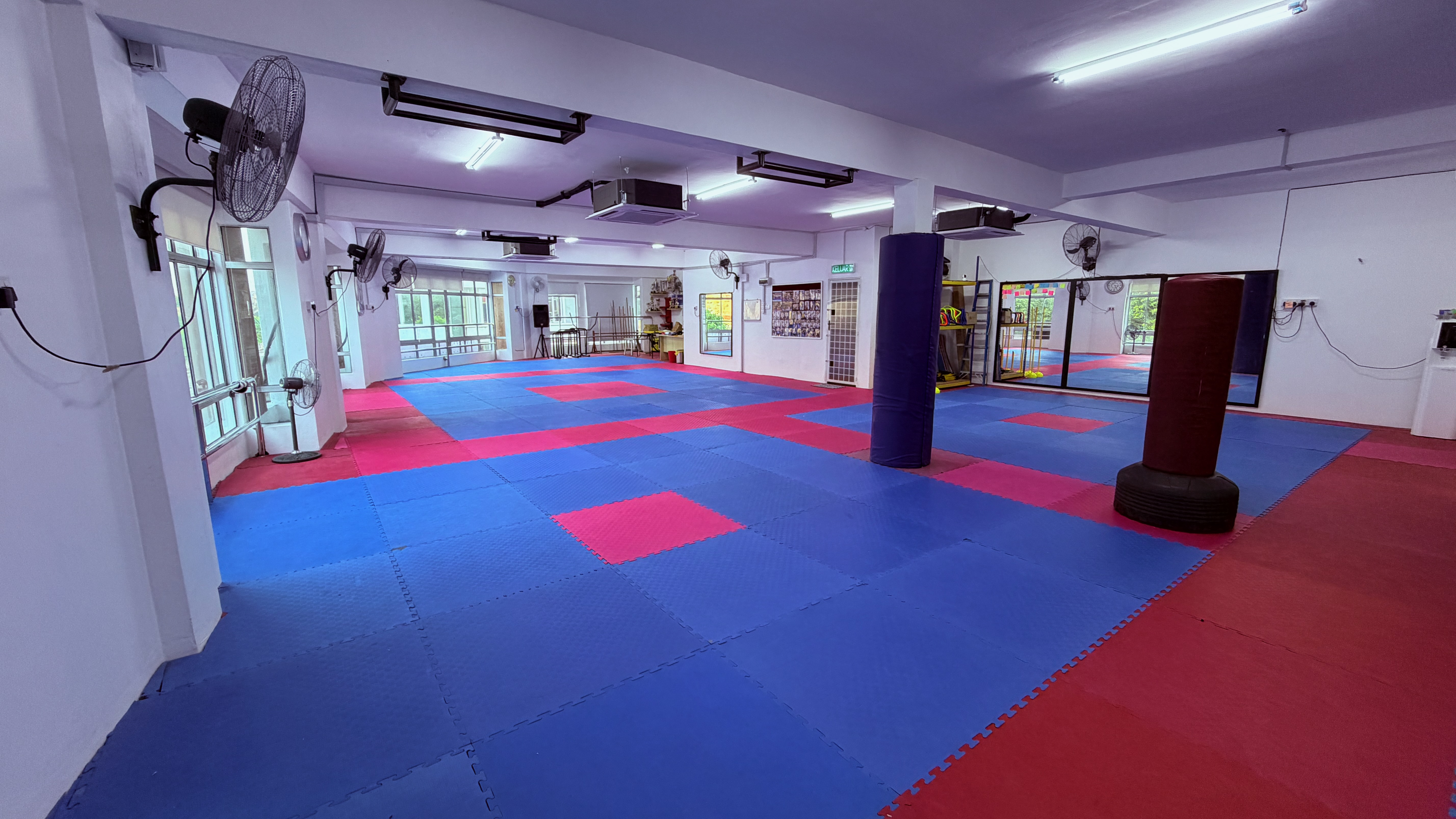 Another view of the main training floor at Power Sport Taekwondo Centre
