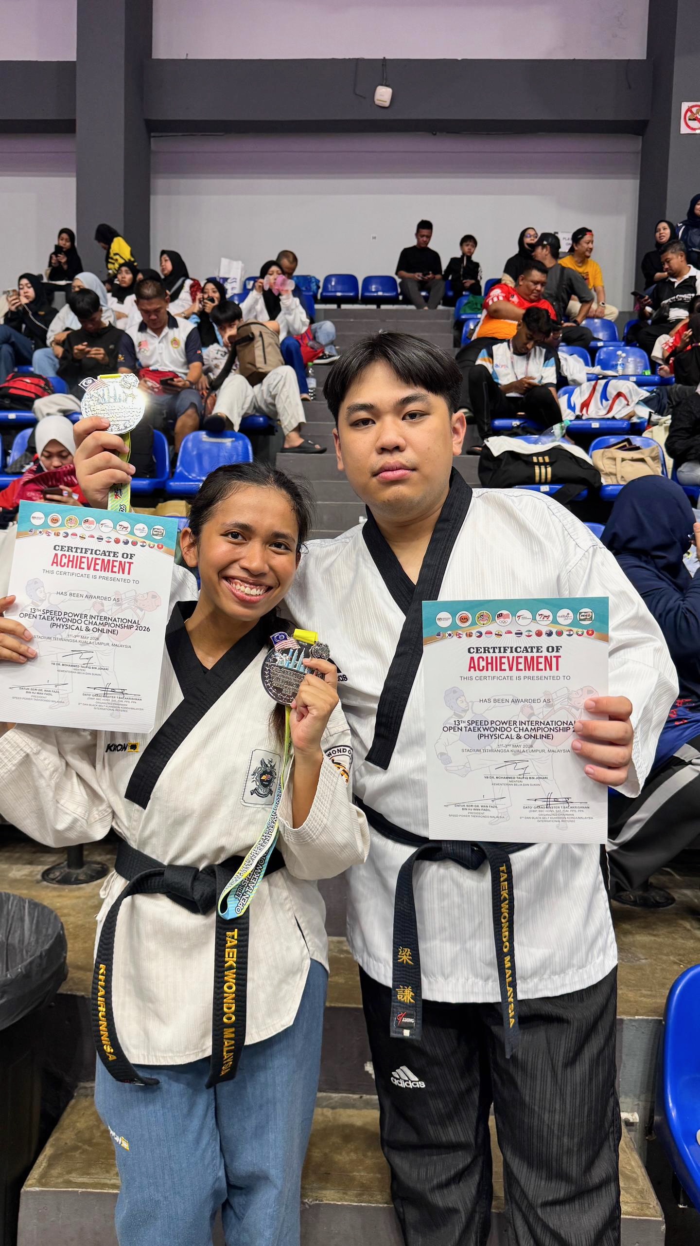 Power Sport students with competition certificates and medals
