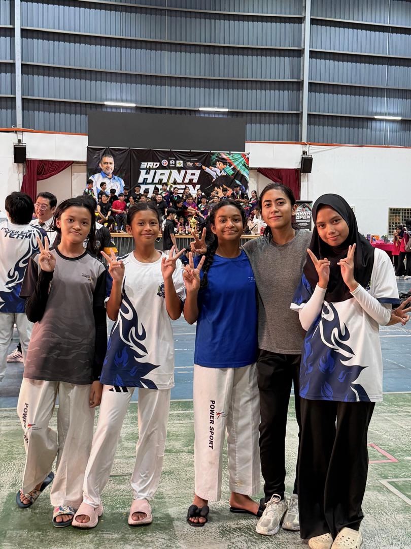 Power Sport students and coach at a competition