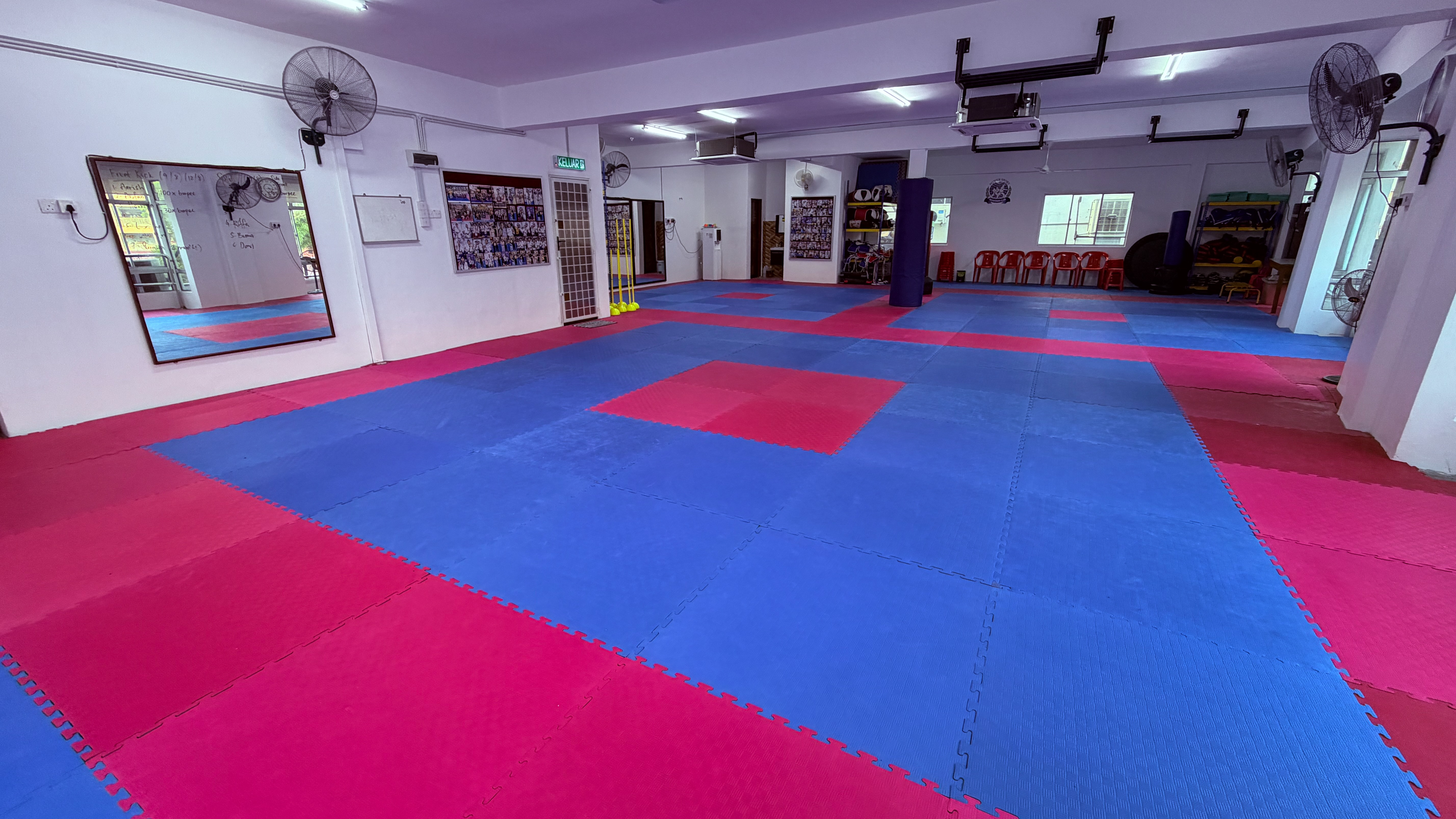The main training floor at Power Sport Taekwondo Centre